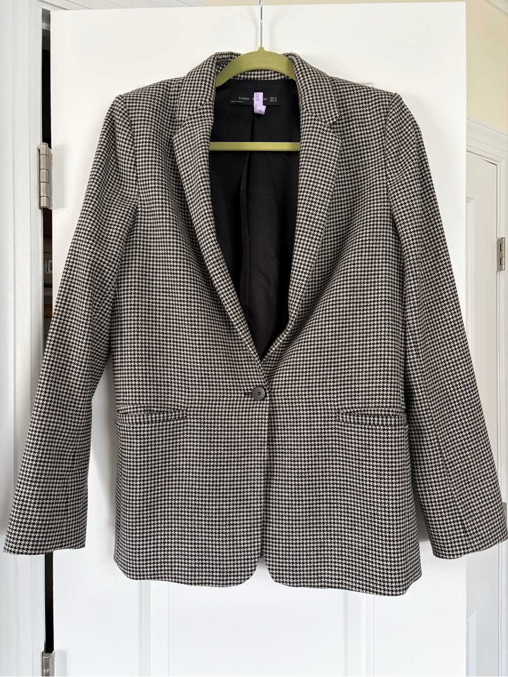 Zara Woman Houndstooth Blazer